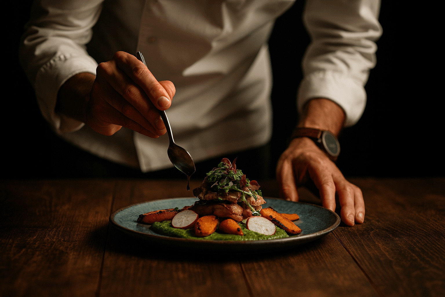 Professional food plating